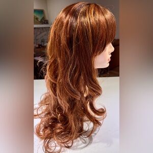 HAIR, 25-26” Vanessa Long Wavy Layers with bangs, Auburn/Copper